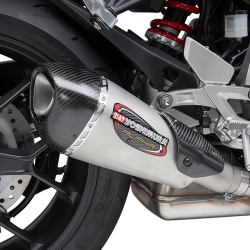 Yoshimura CB1000R 18-19 ALPHA T Stainless Slip-On Exhaust, w/ Stainless Muffler