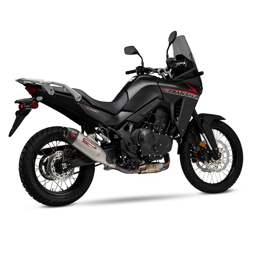 Yoshimura TRANSALP 2024 RS-12 Stainless Slip-On Exhaust, w/ Stainless Muffler