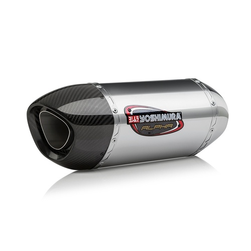 Yoshimura YZF-R1/M/S 15-19 ALPHA Stainless Slip-On Exhaust, w/ Stainless Muffler