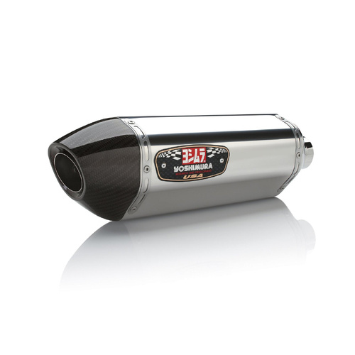 Yoshimura YZF-R1 09-14 R-77 Stainless Slip-On Exhaust, w/ Stainless Mufflers
