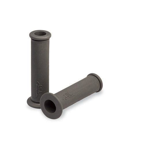 LSL Rubber Handlebar Grips (125mm Long) - Soft, Light Grey