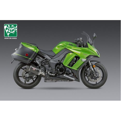 Yoshimura NINJA 1000 14-16 R-77 Stainless Slip-On Exhaust, w/ Carbon Fiber Mufflers