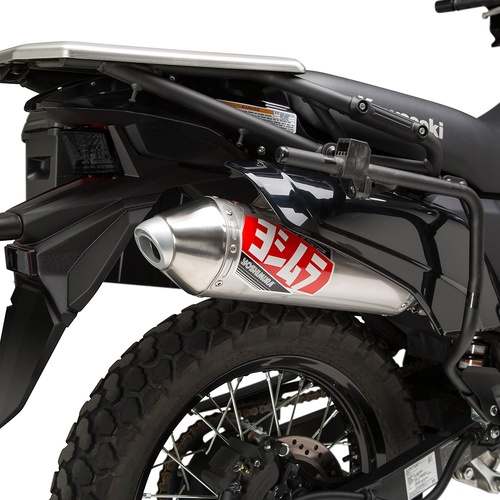Yoshimura KLR650 2022-24 Race RS-2 Stainless Slip-On Exhaust, w/ Stainless Muffler