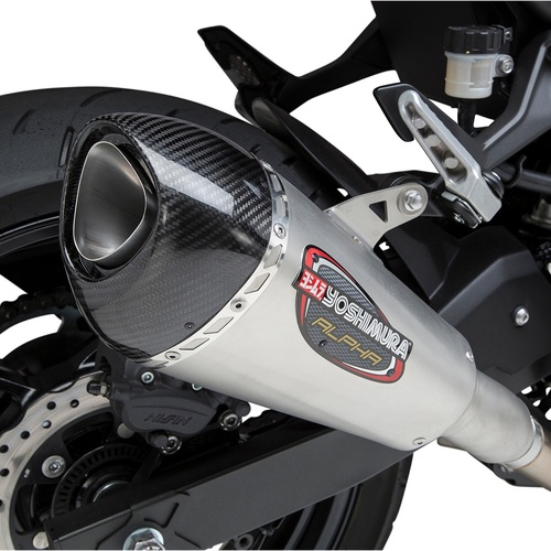Yoshimura NINJA 400 18-23/Z400 ALPHA T Stainless Slip-On Exhaust, w/ Stainless Muffler