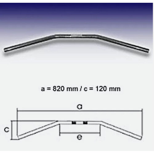 Fehling 1" Drag Handlebar, 820mm Long (Black)