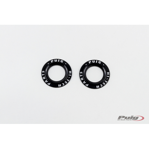 Puig Kit Rings Anodized Front Fork Protector C/Black