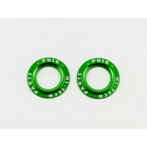 Puig Aluminium Rings For Swing Arm Protectors (Green)