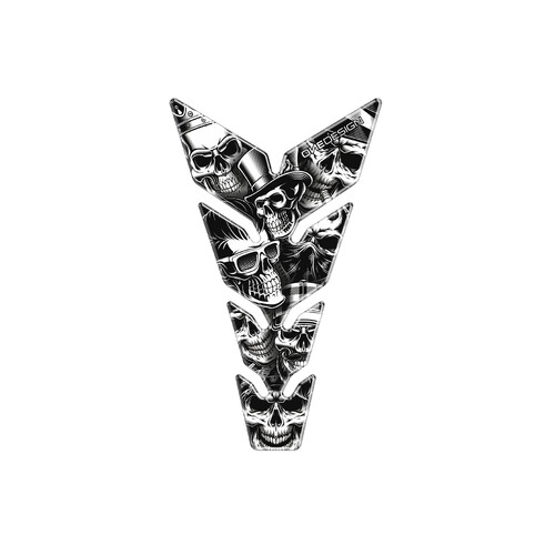 Puig Tank Pad Skull Party Black&White (Black)