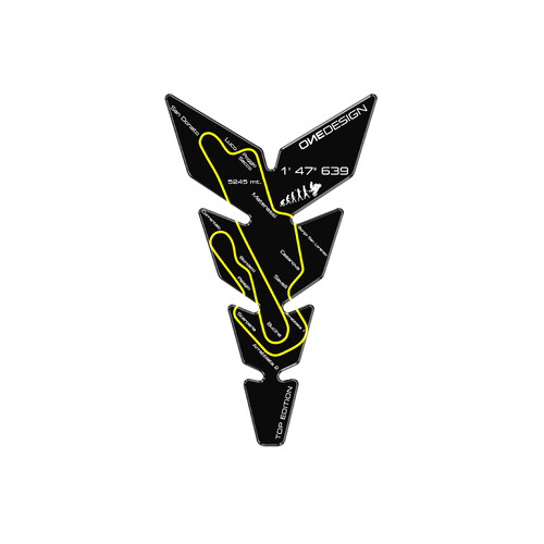 Puig Tank Pad Skull Mugello (Black)