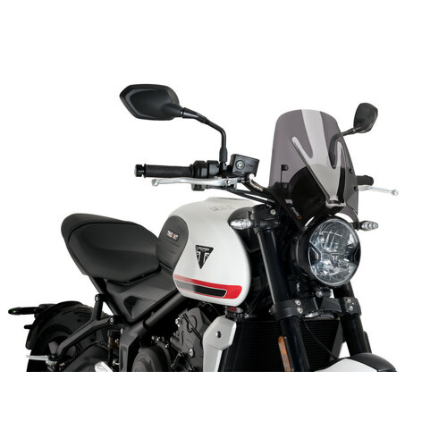 Puig New Generation Sport Screen To Suit Triumph Trident 660 (2021 - Onwards) - Dark Smoke