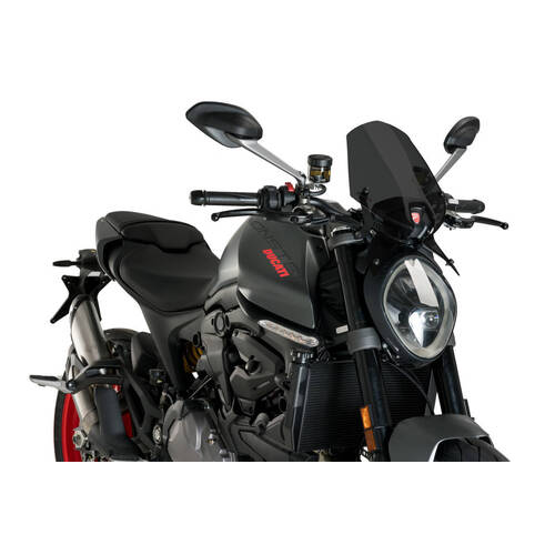 Puig New Generation Sport Screen To Suit Ducati Monster 937 (2021 - Onwards) - Dark Smoke