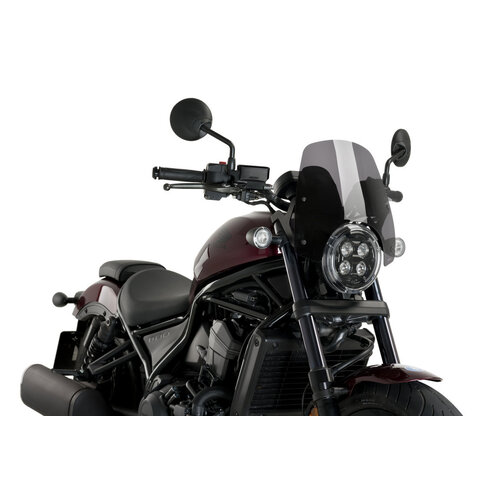 Puig New Generation Sport Screen To Suit Honda CMX1100 Rebel (2021 - Onwards) - Dark Smoke