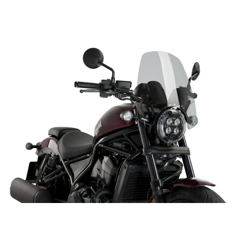 Puig New Generation Touring Screen To Suit Honda CMX1100 Rebel (2021 - Onwards) - Smoke