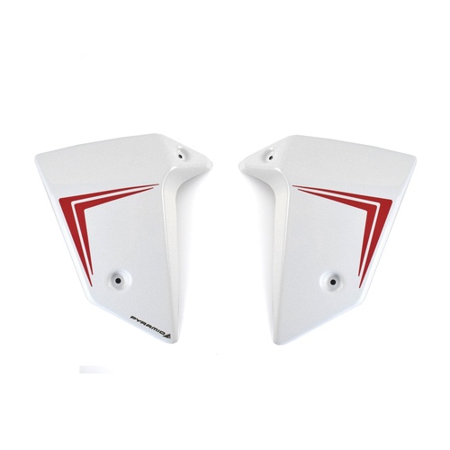 Pyramid Radiator Cheeks | Matte Pearl Glare White | Honda CB750 Hornet 2025>Current