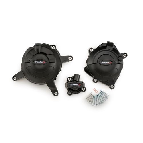 Puig Kit 3 Caps Engine Cover Yamaha YZF-R3 19' (Black)