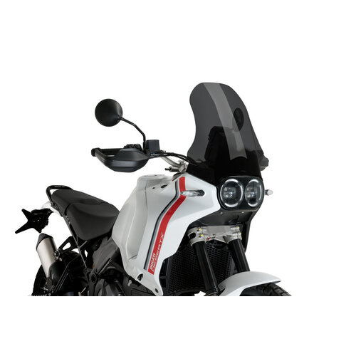 Puig Touring Screen To Suit Ducati DesertX (2022 - Onwards) - Dark Smoke