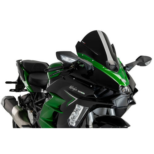 Puig Z-Racing Screen To Suit Kawasaki Ninja H2 SX (2022 - Onwards) - Black