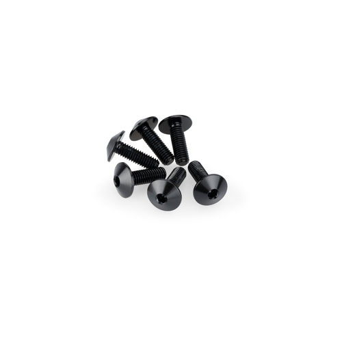 Puig Kit 6 Screws M5X15 Diam. Head 11,8Mm C/Black