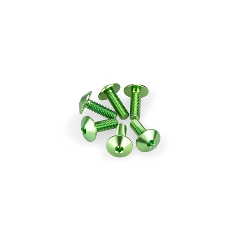 Puig Kit 6 Screws M5X15 Diam. Head 11,8Mm C/Green