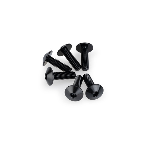 Puig Kit 6 Screws M6X20 Diam. Head 13,9Mm C/Black