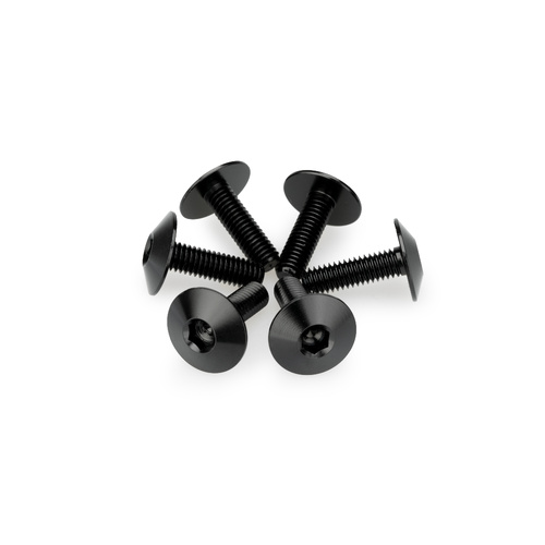 Puig Kit 6 Screws M6X20 Diam. Head 16,8mm (Black)