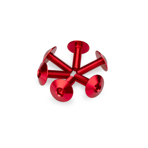 Puig Kit 6 Screws M6X20 Diam. Head 16,8mm (Red)