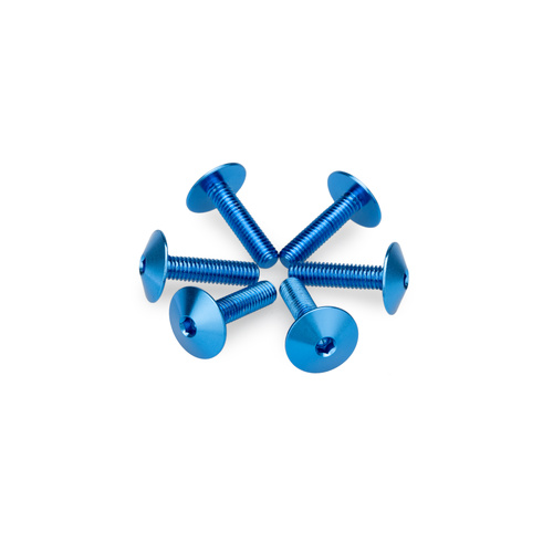 Puig Kit 6 Screws M5X20 Diam. Head 13,9mm (Blue)