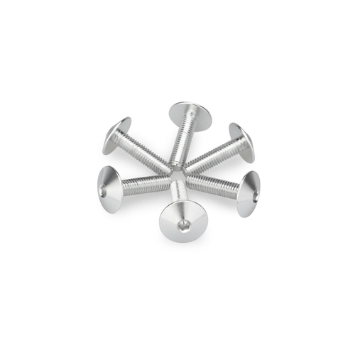 Puig Kit 6 Screws M5X20 Diam. Head 13,9mm (Silver)