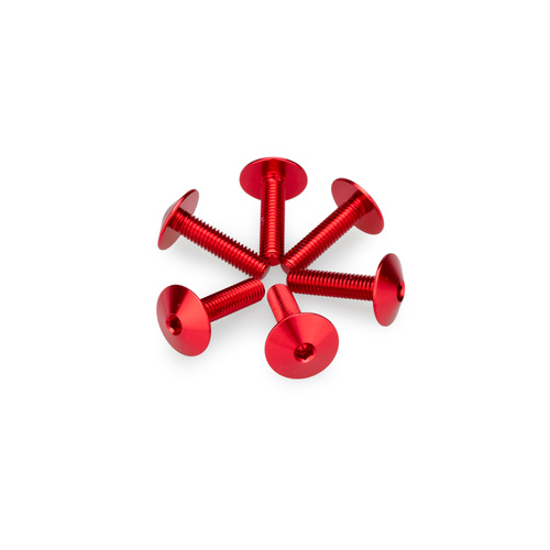 Puig Kit 6 Screws M5X20 Diam. Head 13,9mm (Red)