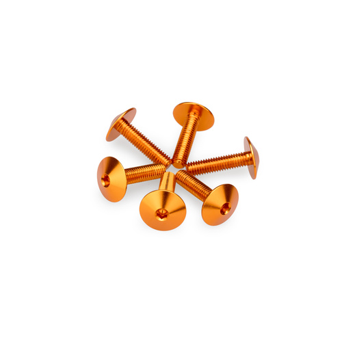 Puig Kit 6 Screws M5X20 Diam. Head 13,9mm (Orange)