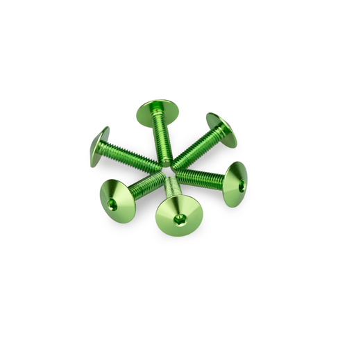 Puig Kit 6 Screws M5X20 Diam. Head 13,9mm (Green)