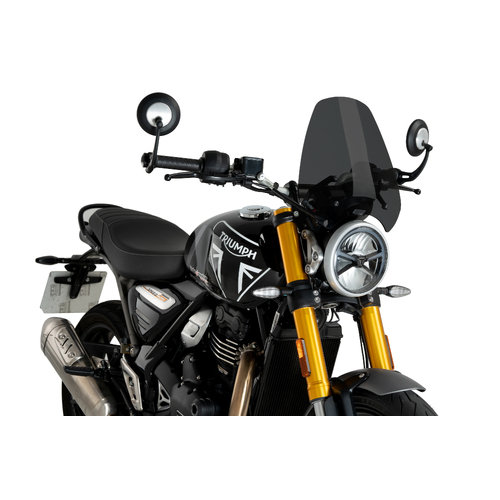 Puig New Generation Sport Screen To Suit Triumph Speed 400 / Scrambler 400 X (2024 - Onwards) - Dark Smoke