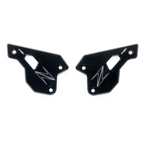 Puig Heel Plates To Suit Kawasaki Z900 (2023 - Onwards) - Black