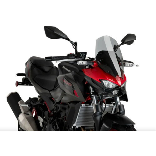 Puig New Generation Touring Screen To Suit Kawasaki Z500 (2024 - Onwards) - Smoke