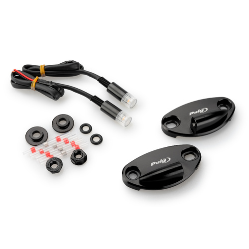 Puig Rearview Mirrors Caps + Turn Lights Tab Kawasaki