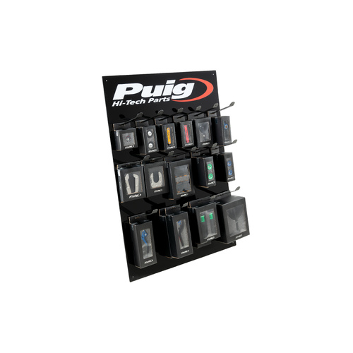 Puig Hi-Tech Parts Wall Display 15 Hooks (Black)