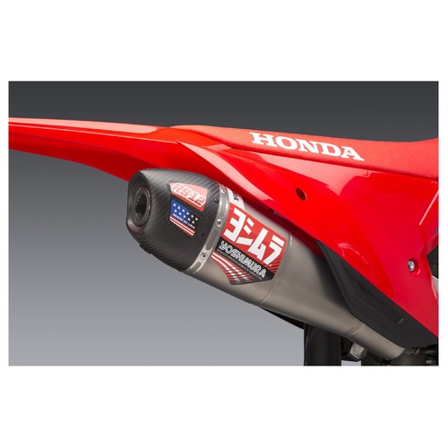 Yoshimura CRF450R/RX 2021-2024 / CRF450R-S 2023-2024 RS12 Stainless Slip-On Exhaust, w/ Stainless Muffler