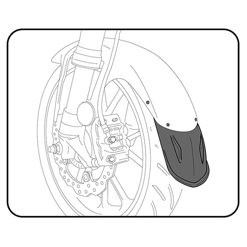 Puig FRONT FENDER EXTENSION YAMAHA NMAX 125 15'- C/BLA