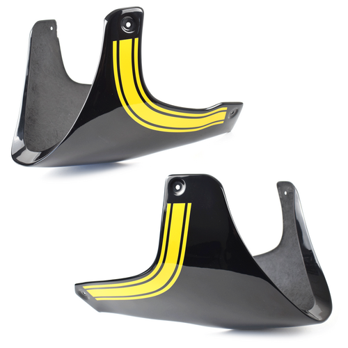 Pyramid Belly Pan | Metallic Diablo Black/Metallic Yellow (Yellow Ball Scheme) | Kawasaki Z 900 RS SE 2022>Current