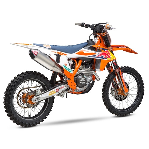Yoshimura KTM 450SX-F/HUSQ FC450 18-20 RS-4 Stainless Full Exhaust, w/ Aluminium Muffler
