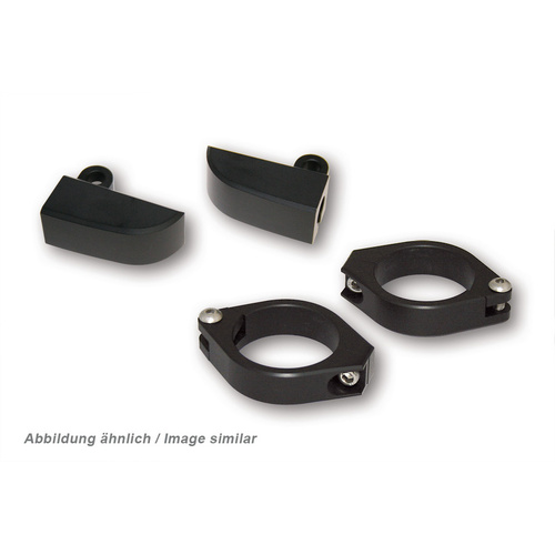 HIGHSIDER CNC ALU FLASHER BRKT 42-43MM BLK