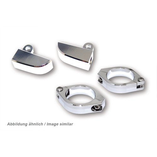 HIGHSIDER CNC ALU FLASHER BRKT 42-43MM CHR