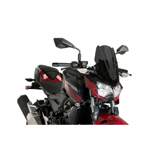 Puig New Generation Sport Screen To Suit Kawasaki Z400 2019 - Onwards (Dark Smoke)