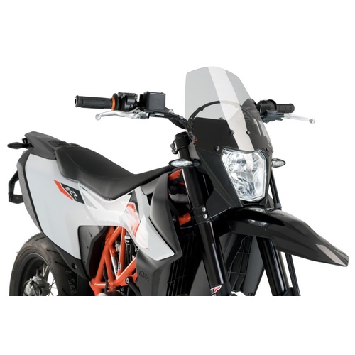 Puig Naked New Generation Sport Screen To Suit KTM 690 Enduro R/SCM R (Light Smoke) 
