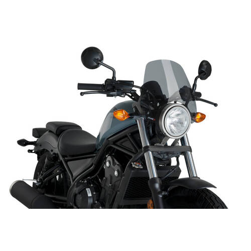 Puig New Generation Sport Screen To Suit Honda CMX 500 Rebel (2017 - Onwards) - Smoke