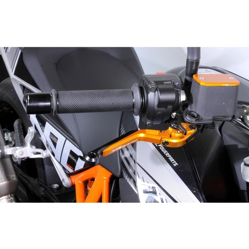 MG Biketec Folding Brake Lever (Orange) To Suit Various Ducati And KTM Models