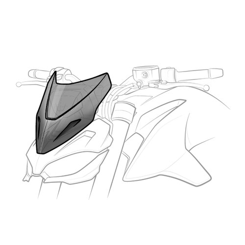 Puig New Generation Sport Screen To Suit Yamaha XT660X (2007 - 2016) - Smoke