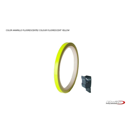Puig Universal Wheel Rim Strips (Yellow) With Applicator