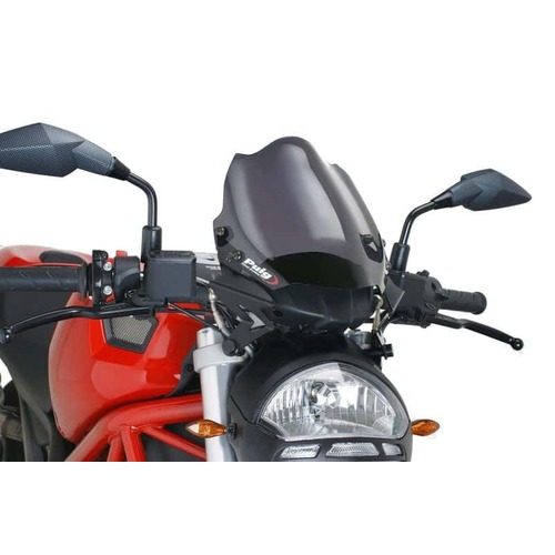 Puig New Generation Sport Screen To Suit Ducati Monster 696/796/1100/S/Evo (Dark Smoke)