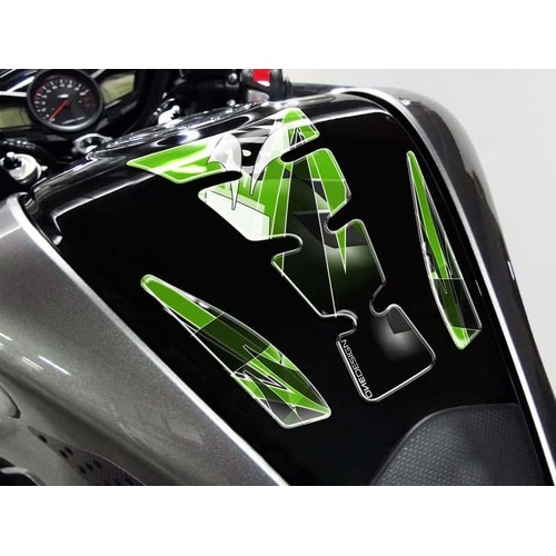 Puig Tank Pad Mod.Wings Kawasaki (Green)-Black